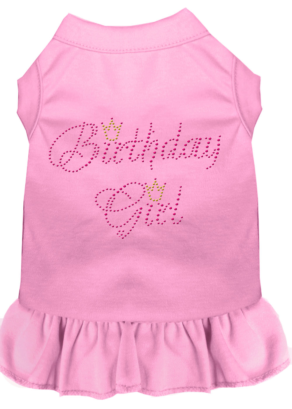 Birthday Girl Rhinestone Dress Light Pink Lg